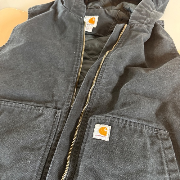 Carhartt Women's Relaxed Fit Washed Duck Insulated Hooded Vest - XL 16/18 - Picture 13 of 14